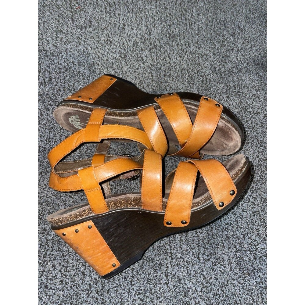 Dansko Frida Wedge Sandals Size 38 (U.S 8) Burnt Orange - Picture 3 of 12
